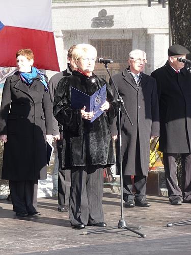 Slavnostní projev pronesla hejtmanka Plzeňského kraje Milada Emmerová